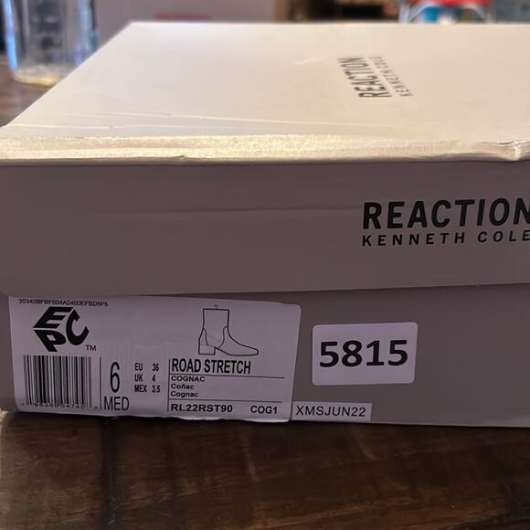 Kenneth Cole Reaction Road Stretch Sock Booties Cognac NEW Size 6 - Picture 10 of 10